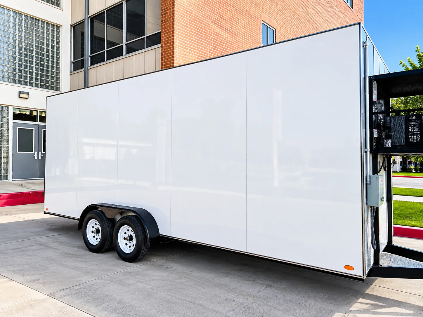Refrigerated trailer parked at a site, ready for temporary cold storage